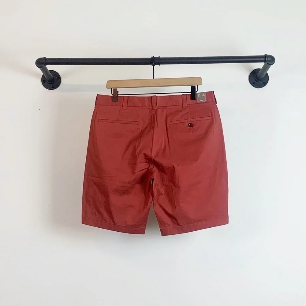 NWT J. Crew Men’s 9” Stretch Chino Shorts In Red